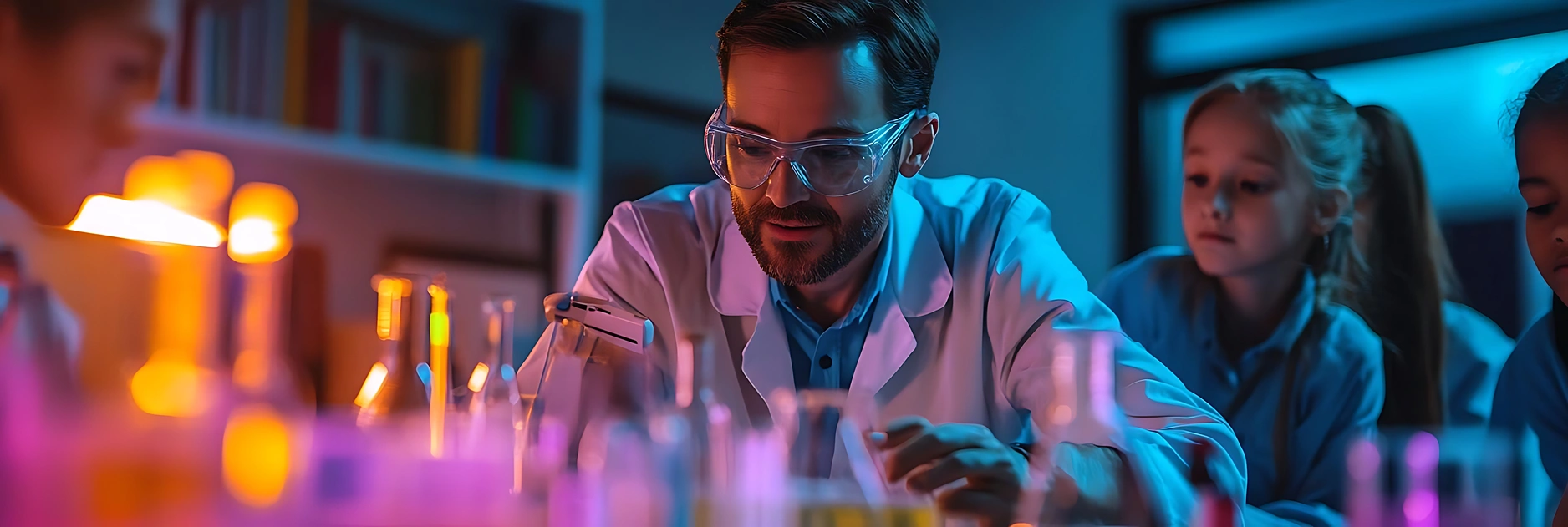 Educator in lab